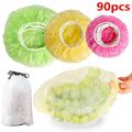 Zynic 90PC Reusable Elastic Food Bowl Covers Kitchen Storage Lids Fresh Keeping Caps Universal Kitchen Reusable Elastic Food Storage Covers Fresh Keeping Bags