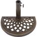 Cast Iron Half Umbrella Base - 17.7 Inch Diameter By (Bronze Finish)