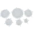 6 Pcs Silicone Stretch Lids High Temperature Resistance Round Reusable Silicone Lids for Refrigerator Microwave Oven Silicone Cover 6 Pcs LMZ