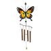 Spring Metal Monarch Butterfly Wind Chime 34 Inch