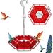 NOGIS Hummingbird Feeder Shirem Sweety Hummingbird Feeder Ant and Bee Proof Hummingbird Feeders for Outdoors Hanging Easy to Clean and Refill Hummingbird Feeders Garden Decor (Red)