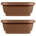 YeSayH Deck Rail Planter Balcony (YeSayH Deck Balcony Rail Planter 24 Black 2 Pack Chocolate)