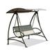 3-Seat Patio Swing Chair Outdoor Porch Swing With Adjustable Canopy And Durable Steel Frame Patio Swing Glider For Garden Deck Porch Backyard