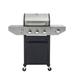 Propane Grill 3 Burner Barbecue Grill Stainless Steel Gas Grill with Side Burner and Thermometer for Outdoor BBQ Camping