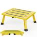 GanFindX Adjustable Height Aluminum RV Steps Stool Supports Up to 1 000 lb with Non-Slip Rubber Feet and Platform Mat Yellow