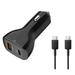 USB C Truck Car Charger UrbanX 63W Fast USB Car Charger PD3.0 & QC4.0 Dual Port Car Adapter with LED Display and 100W USB C Cable for Nokia 7 plus