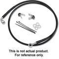 Motorcycle Parts +2 Extended Black Vinyl-Coated Front Brake Line Kit 640110-2BLK