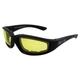 New Epoch Eyewear Lacrosse Foam Photochromic Padded Motorcycle Black Sunglasses