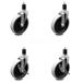 Service Caster - 5 Inch Swivel Thermoplastic Rubber Caster Set of 4 - 1-7/8 Expanding Adapter Stems - Includes 2 with Side Lock Brake