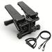 Mini Steppers For Exercise Stair Stepper With Resistance Bands Mini Stepper With 300 LBS Loading Capacity Hydraulic Fitness Stepper With LCD Monitor