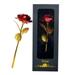 Dopebox Gold Foil Roses Creative Colorful Rose Artificial Flowers 24K Gold Foil Rose Mothers Day Rose Flower Gifts for Mom (B)