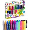 TBC The Best Crafts Paint Sticks 24 Classic Colors Washable Paint Non-toxic Tempera Paint Sticks for Kids and Students