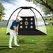 10x7FT Golf Practice Net for Backyard Driving Golf Hitting Net with Golf Mat