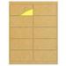 4 x 2 Kraft Labels Stickers Letter Size with Print Templates - 30 Sheets Pack of 300