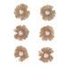 6Pcs DIY Burlap Pearl Flowers Vintage Cute Shape Breathable Hand Made Rustic Flower for Weddings Christmas Home Decor