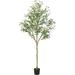 6ft Olive Tree Artificial Indoor Faux Olive Trees Large Fake Potted Olive Tree Decorative Plants with Branches for Home Decor Modern Home Office Living Room Floor Decor