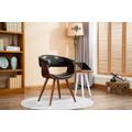 Ajax Faux Leather Dining Chair with Wooden Legs