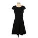 Tommy Hilfiger Casual Dress - DropWaist: Black Solid Dresses - Women's Size 4