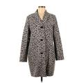 Kate Spade New York Jacket: Gray Leopard Print Jackets & Outerwear - Women's Size Medium