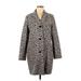 Kate Spade New York Jacket: Gray Leopard Print Jackets & Outerwear - Women's Size Medium