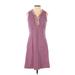 J. McLaughlin Casual Dress - A-Line: Red Hearts Dresses - Women's Size Small