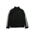 Adidas Track Jacket: Black Solid Jackets & Outerwear - Kids Boy's Size 18