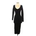 Wilfred Free Casual Dress - Midi Crew Neck Long sleeves: Black Dresses - Women's Size X-Small