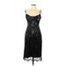 Tahari Cocktail Dress - Slip dress: Black Damask Dresses - Women's Size 6