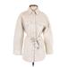 H&M Coat: Ivory Jackets & Outerwear - Women's Size Small