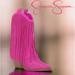 Jessica Simpson Shoes | Jessica Simpson Paredisa Rhinestone Fringe Cowboy Booties In Valley Pink Size 6 | Color: Pink | Size: 6
