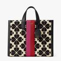 Kate Spade Bags | Kate Spade New York Oversized Spade Flower Jacquard Hand Crossbody Shoulder Bag | Color: Black/Cream | Size: Os