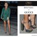 Gucci Shoes | Gucci Claudie Horsebit Platform Heeled Sandals Sz 38 | Color: Gold/Green | Size: 8