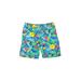 Lands' End Board Shorts: Blue Floral Motif Bottoms - Kids Boy's Size Medium