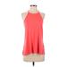 Under Armour Active Tank Top: Red Activewear - Women's Size Small