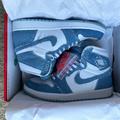 Nike Shoes | Nike Shoes | Nike Air Jordan 1 Retro High Og White/Boarder Blue Women | Color: Blue/White | Size: 10