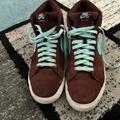 Nike Shoes | Like New Nike Sb High Tops Brown With Light Blue Laces | Color: Blue/Brown | Size: 11