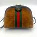 Gucci Bags | Auth Gucci Ophidia Dome Half Moon Web Cognac Brown Suede Small Crossbody Bag Ex+ | Color: Brown/Red | Size: Os