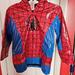 Disney Jackets & Coats | Children's Spiderman Raincoatwith Hood By Disney Size 7/8, Spiderweb Des | Color: Black/Red | Size: 7b