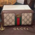 Gucci Bags | Gucci Ophidia Gg Zip Around Wallet, Dust Bag & Box | Color: Brown/Cream | Size: 7.5"Wx 4.5"Hx 1"D