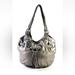 Michael Kors Bags | Euc Michael Michael Kors Women Leather Grommet Woven Shoulder Handbag Silver | Color: Silver | Size: Os