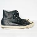 Converse Shoes | Converse Chuck Taylor All Star Black Leather High Top Sneakers Size 9 Men’s | Color: Black/White | Size: 9