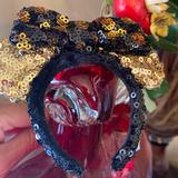 Disney Holiday | Disney’s Minnie Mouse Headband, Christmas Ornament | Color: Black/Gold | Size: 4” Across 3 1/4” Tall Approximately