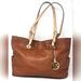 Michael Kors Bags | Michael Kors Brown Jet Set Pebbled Leather Women's Shoulder Bag Tote Purse | Color: Brown | Size: Os