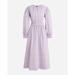 J. Crew Dresses | J. Crew M Long Sleeve Smocked Waist Midi Dress In Lightweight Chino Bp635 | Color: Purple | Size: M
