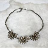 J. Crew Jewelry | J Crew Crystal Floral Statement Necklace | Color: Gold/Silver | Size: Os