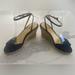 J. Crew Shoes | J. Crew Blue Wedge Open Toe Sandal W/ Ankle Wrap Strap Made In Italy. Size: 8 | Color: Blue | Size: 8