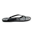 Coach Shoes | Coach Lyra Women Size 8 Black Signature Jelly Thong Flip Flop Sandal Metal Logo | Color: Black/Gray | Size: 8