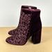 Jessica Simpson Shoes | Jessica Simpson Wovella Embroidered Velvet Ankle Boots Womens 6 Burgundy Zip | Color: Red | Size: 6