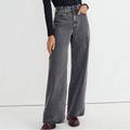 Madewell Jeans | Great Condition Madewell Superwide-Leg Jeans In Moreland Wash 27 | Color: Black/Gray | Size: 27