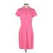 Talbots Casual Dress - Shirtdress: Pink Dresses - Women's Size Small